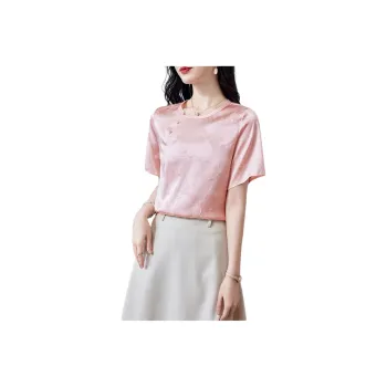 Yi Mengyuan Silk Chiffon Shirt Women's Pink