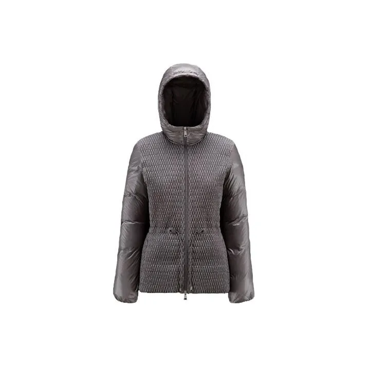 Moncler FW22 Diamond Hooded Fitted Moderate Regular Edition Down Jacket Women's Medium Gray-0