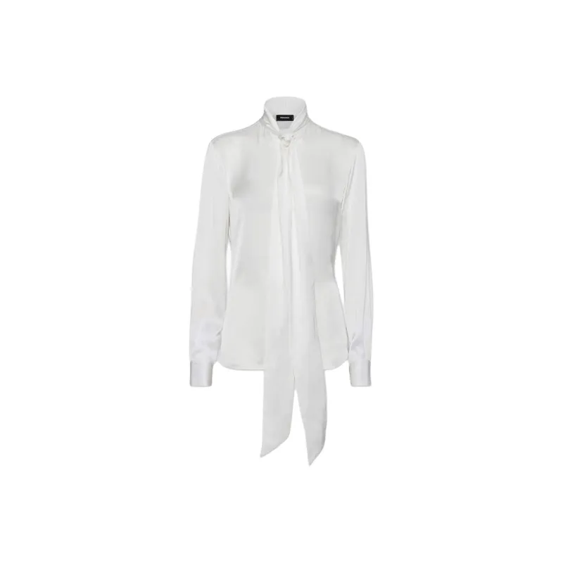 DSQUARED 2 Paris Bow Detailed Logo Plaque Shirt-0