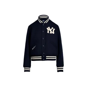 Polo Ralph Lauren X New York Yankees Lined Full Snap Bomber Jacket 'Navy'