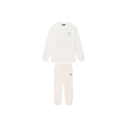 FILA Casual Sportswear Men Cloud White+Steam White