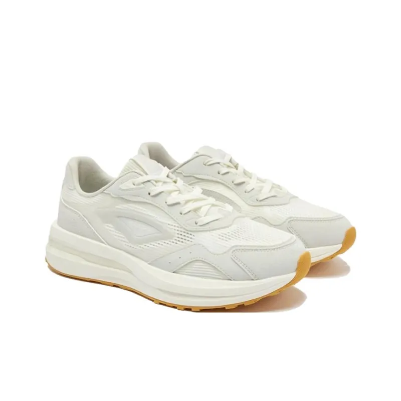 QIAODAN Non slip Lightweight Low Top Casual Shoes Women's White Gray-2