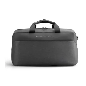 KINGSONS Polyester With Microfiber Synthetic Leather Handbag Unisex Gray