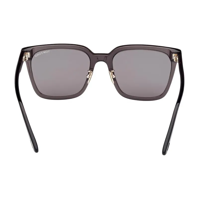 TF Plate Frame Square Sunglasses Unisex Gray-5