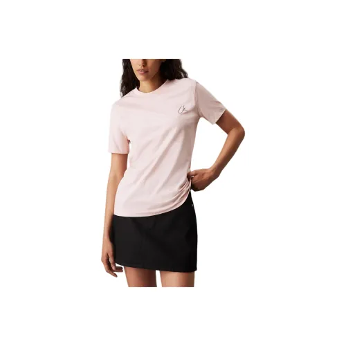 CALVIN KLEIN Regular T Shirt Women's Pink Europe Version