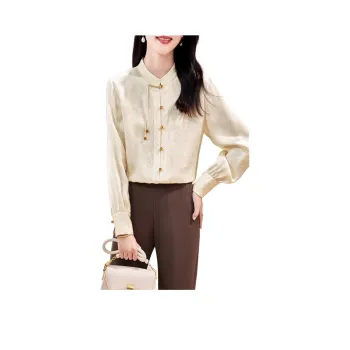 Yi Mengyuan Shirt Women's Moon White