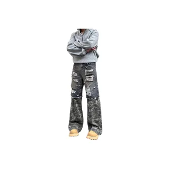 DAFK Jeans Men's Black Camouflage Color
