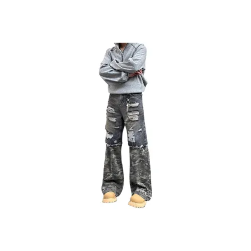 DAFK Jeans Men's Black Camouflage Color