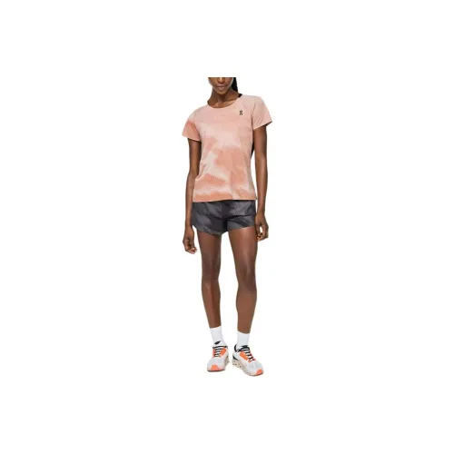 On Performance T Lumos Regular T Shirt Women's Wood Rose Brown/Black