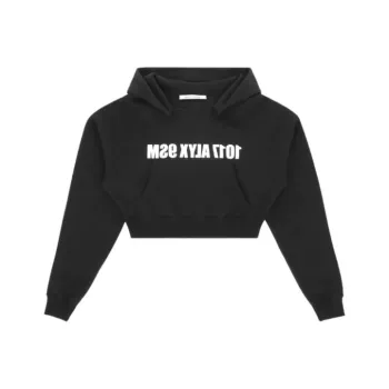 1017 ALYX 9SM Logo Printed Cropped Hoodie