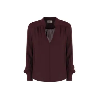 Elisabetta Franchi V Neck Ruched Blouse