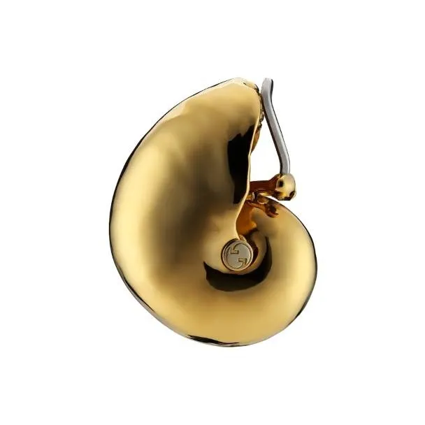 GUCCI Aluminum Earrings Unisex Gold-1