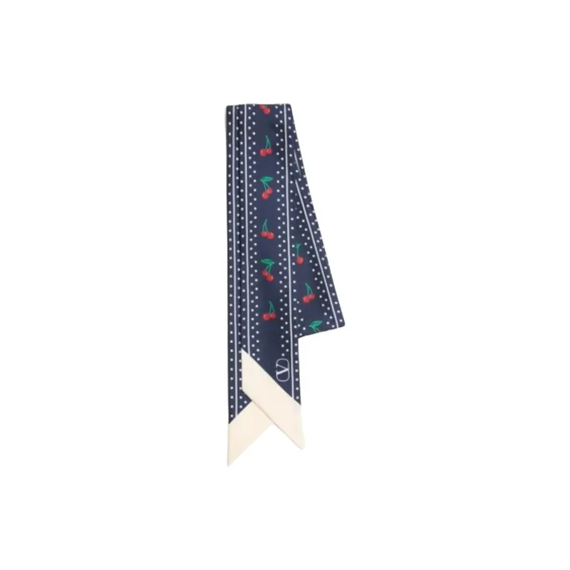 Valentino Silk Scarves Women's Blue-1