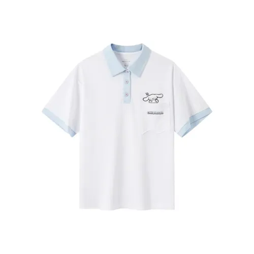 XTEP x Sanrio Polo Shirt Women's Pearl White/Clearwater Blue