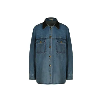 Little pull Shirts Women's Washed Blue