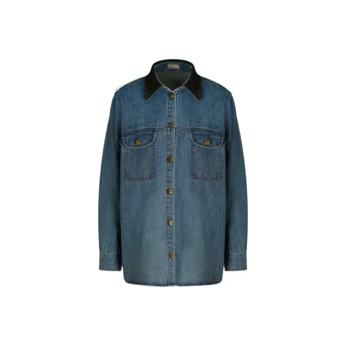 Little pull Shirts Women's Washed Blue