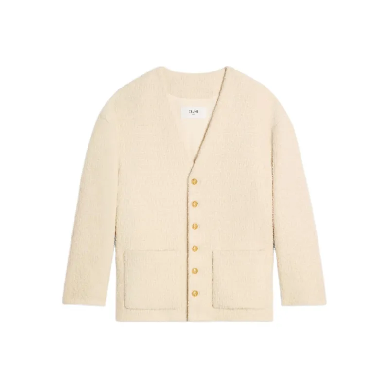 CELINE Oversized Jacket In Cashmere Natté-0