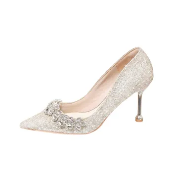 MABEL&CO Slim Heel High Heels 8cm Women's Silver