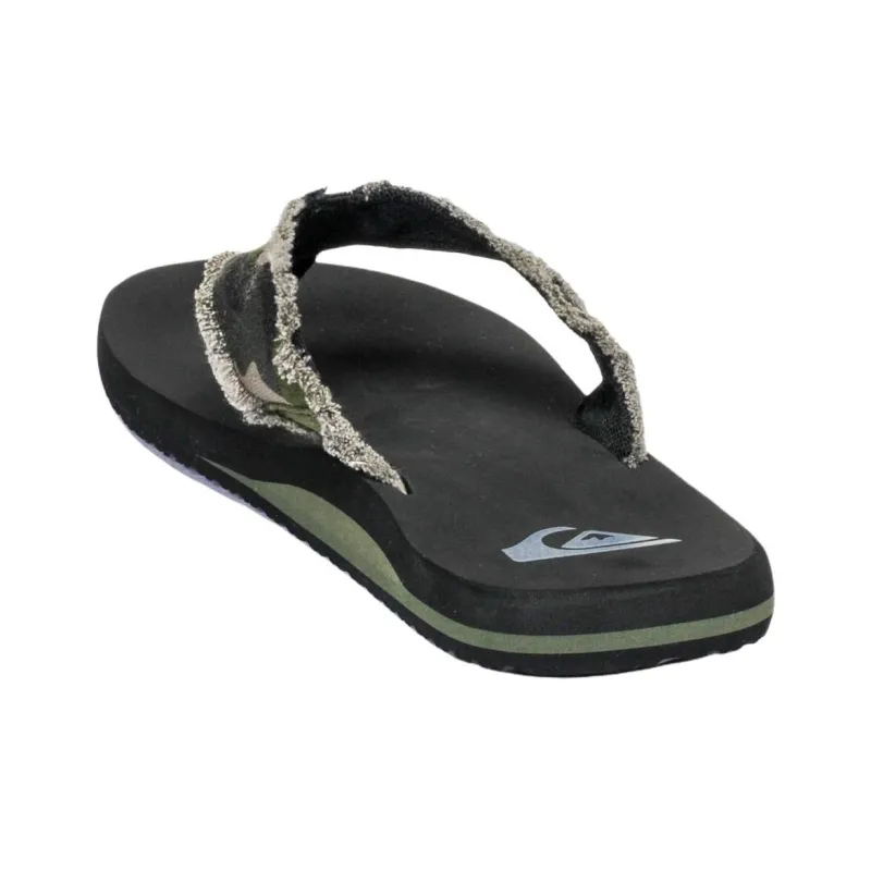 Quiksilver Abrasion Resistant Flip Flops Men's Brown Green-4