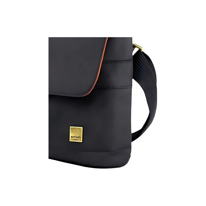 KNOMO Nylon Fabric Commute Bag, Messenger Bag, Crossbody Bag Regular Unisex Black-5