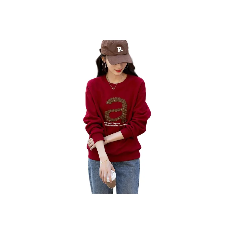 【dme】 Sweatshirt Women's Burgundy-0