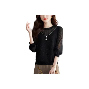 Korean Style Regular T Shirt Women's Black