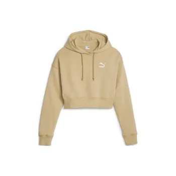 PUMA CLASSICS CLASSICS Cropped Hoodie TR Sweatshirt Women's Coffee