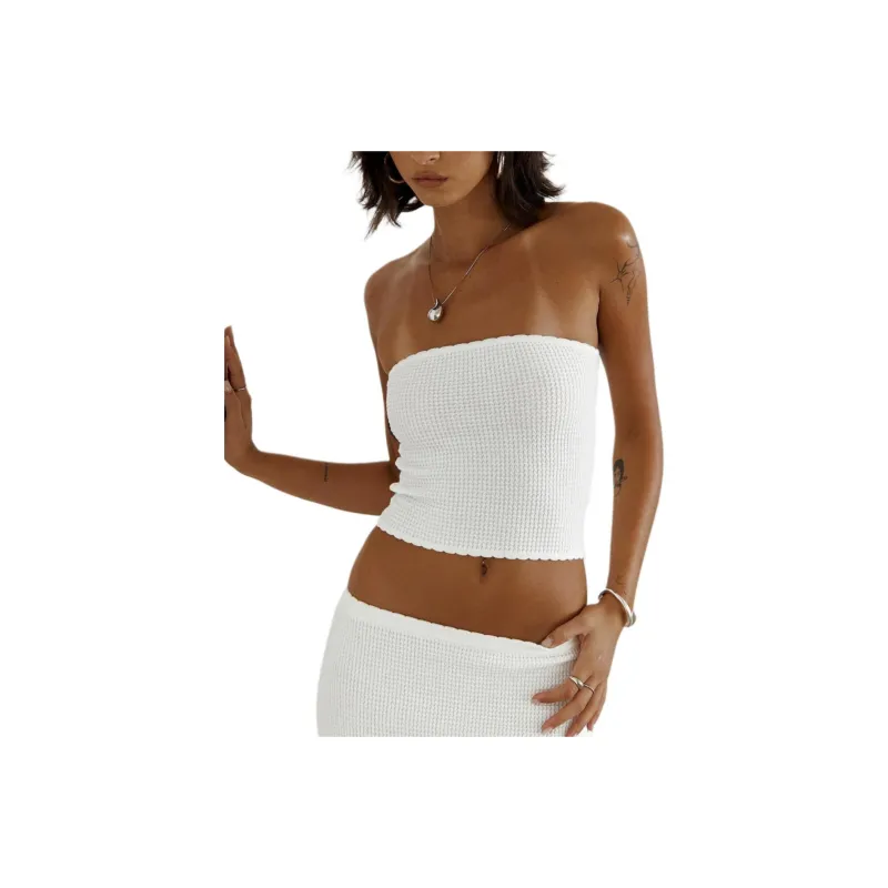 PRINCESS POLLY HUCKLE TUBE TOP Strapless Top Women's WHITE/White-0