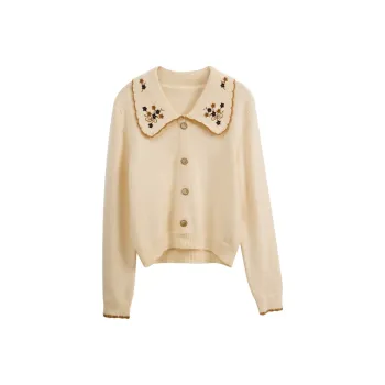 Olrain Knitwear Women's Apricot Yellow