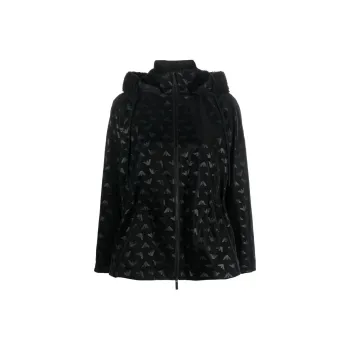 EMPORIO ARMANI Logo print Tonal Hooded Jacket