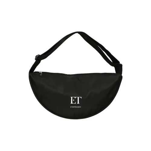 Everthames Nylon Fabric Shoulder Bag Unisex Black