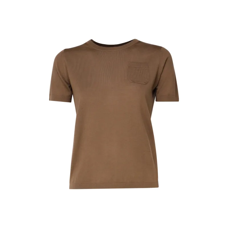 'S MAX MARA Egidio Crewneck Knitted T-Shirt-0