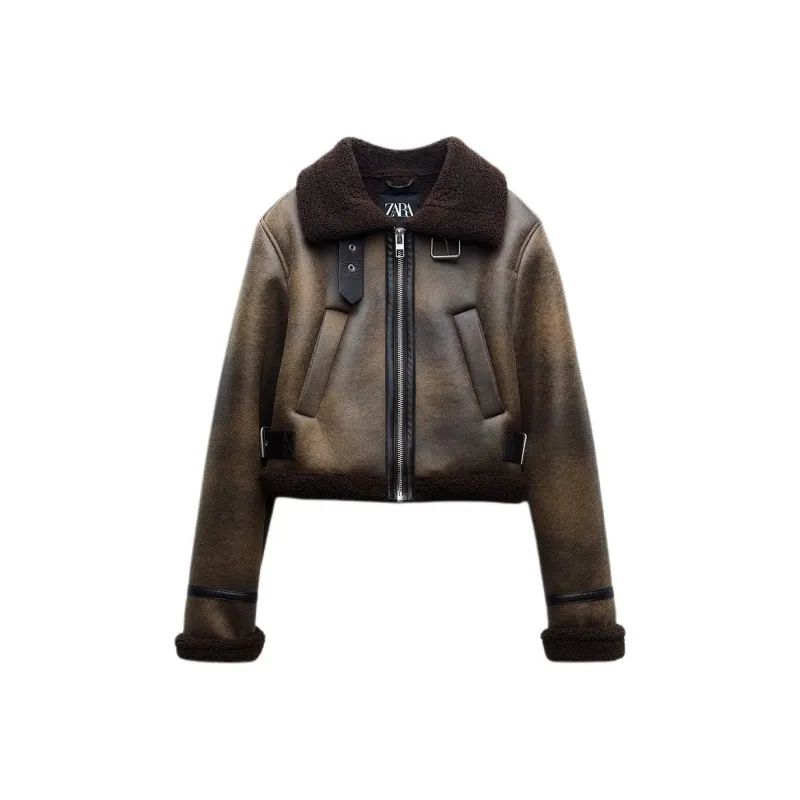 ZARA Jackets Coats Women's Brown-0