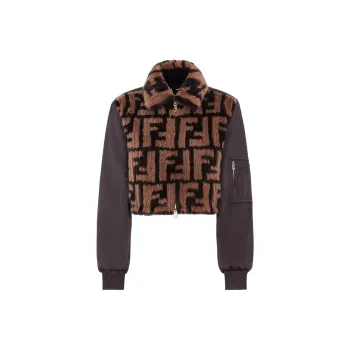 FENDI Ff Motif Cropped Bomber Jacket