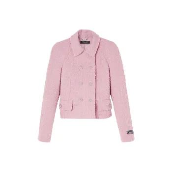 VERSACE Double-breasted Tweed Jacket