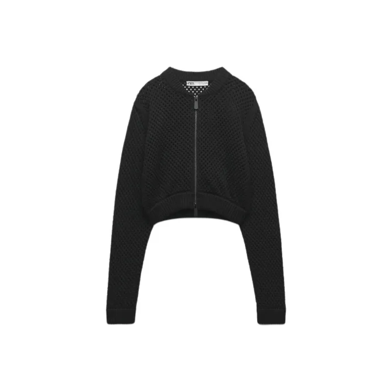 ZARA Jackets Coats Women's Black-0