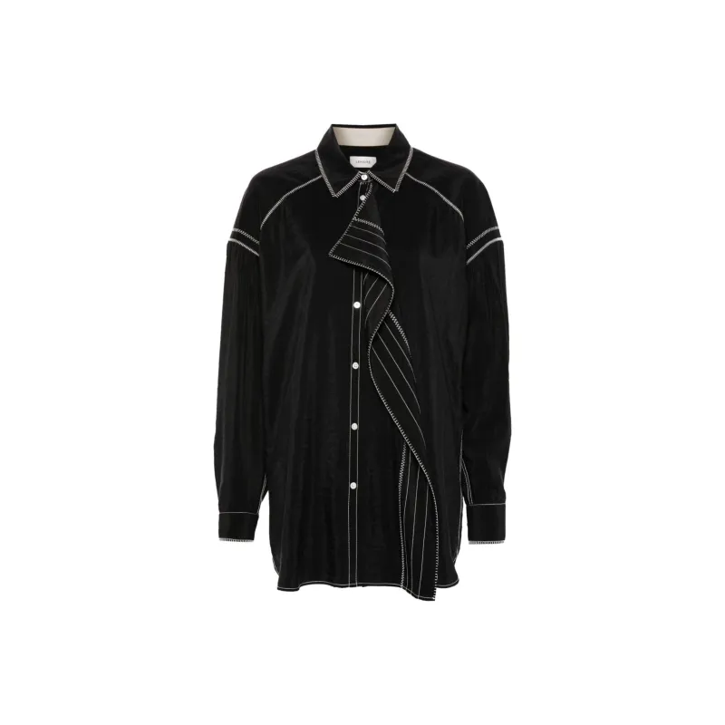 Lemaire Embroidered Asymmetric Shirt-0