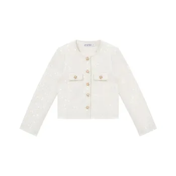 Self portrait Jackets & Coats Women's Ivory White