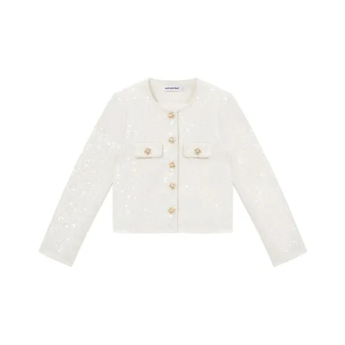 Self portrait Jackets & Coats Women's Ivory White