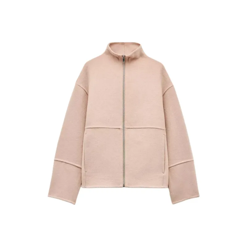 ZARA ZW Series Jackets Coats Women's Pink-0