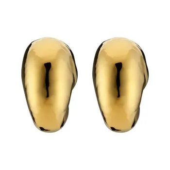 GUCCI Aluminum Earrings Unisex Gold