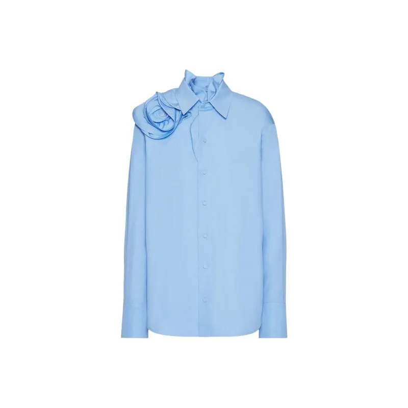 Valentino Buttoned Long-Sleeved Poplin Shirt-0