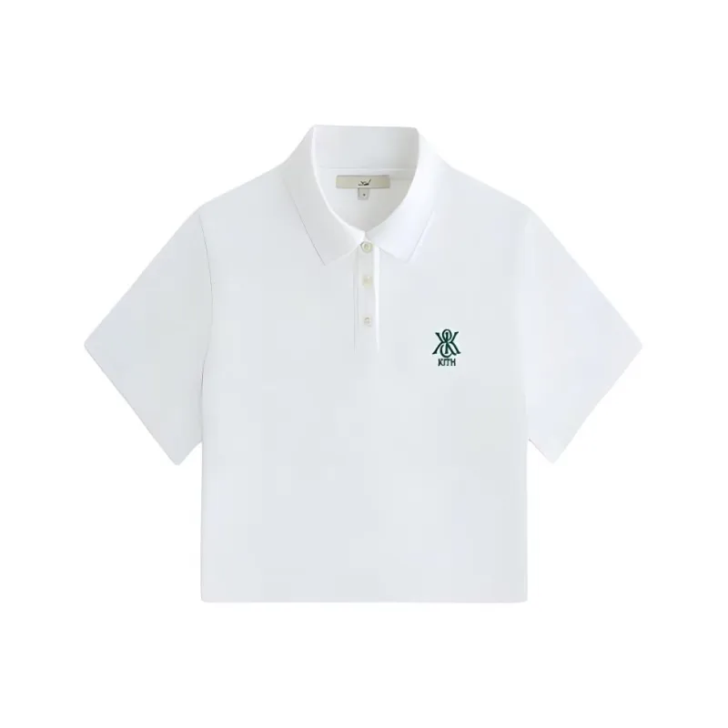 KITH Women's 2024 Summer Collection SS24 Laramie Cropped Polo Polo Shirt Women's Light Green-0
