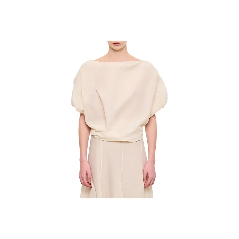 KHAITE Niles Cap Sleeved Top-0