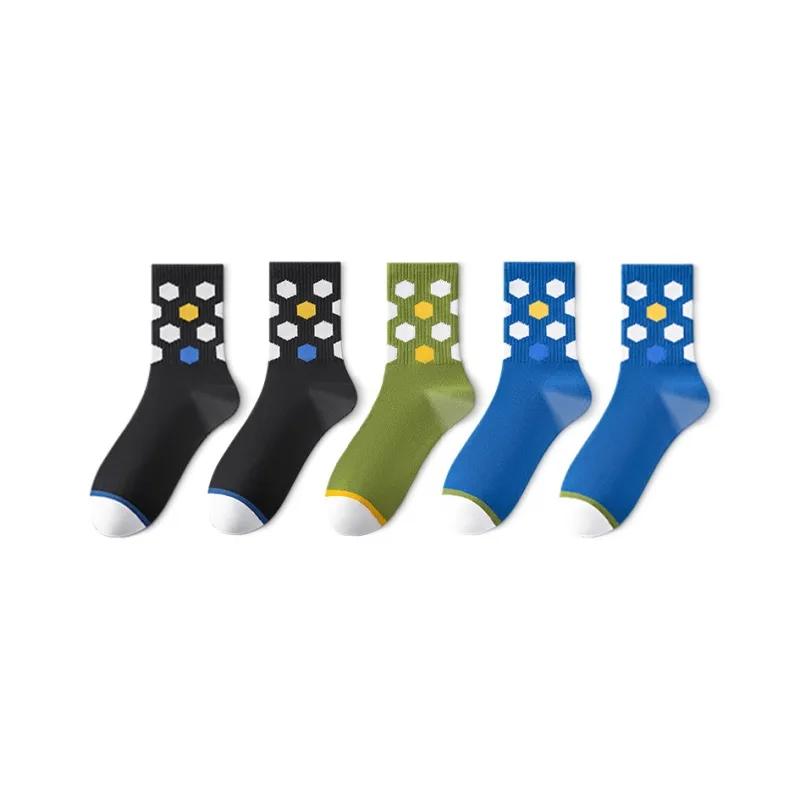 Taste The Color Mid Calf Socks Men's 5 Pack-6