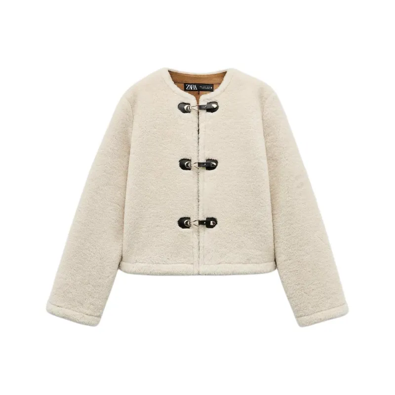 ZARA Jackets & Coats Women's Beige-0