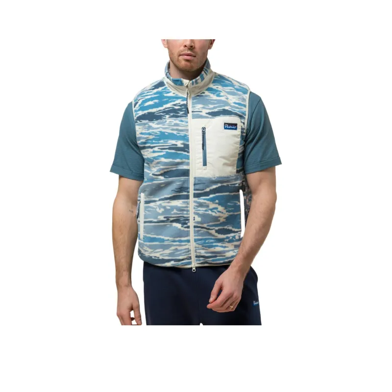 Penfield Mens Bay Jacquard Microfleece Vest In Blue Fusion Vest Men's Blue-0