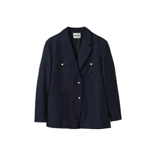 MIU MIU Jackets Coats Women's Marine Blue