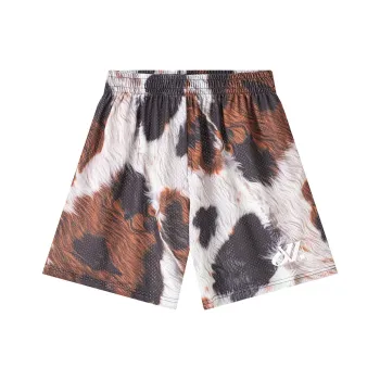 JUST VIBE Casual Shorts Unisex Spot Leopard Print Multicolor