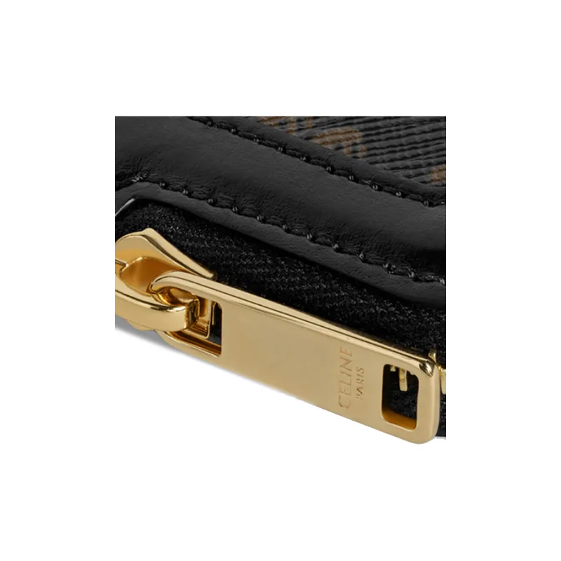 CELINE Artificial Leather And Cow Leather Document Folder Clutch Men's Black-3